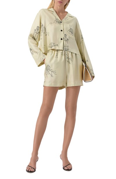 Шелковые шорты NANUSHKA кремового цвета по цене 59050 руб., арт. NW25SSST31550, фото 2 Шелковые шорты NANUSHKA, арт. NW25SSST31550, фото 2