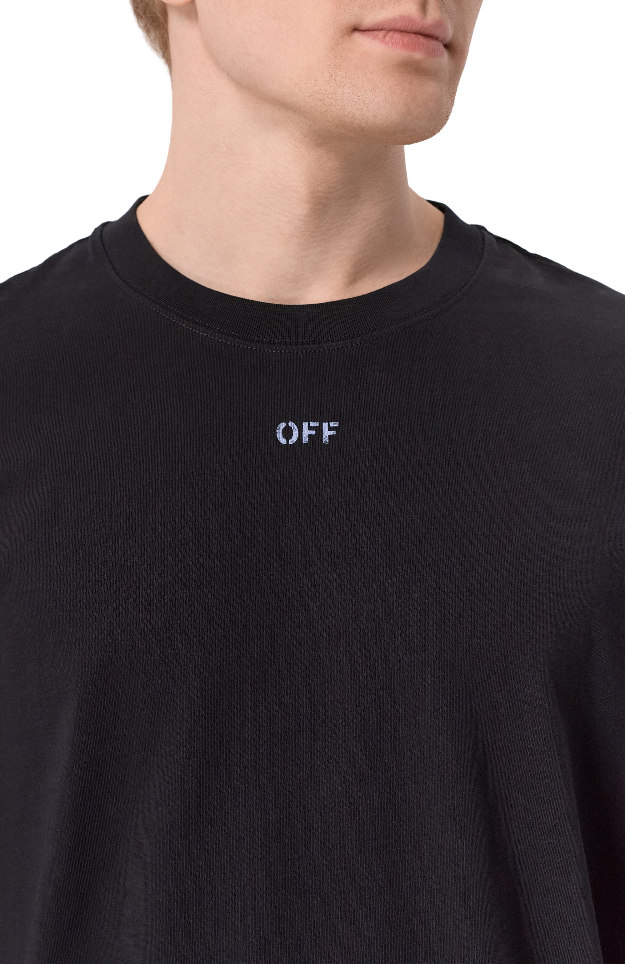 Хлопковая футболка OFF-WHITE, арт. 0MAA120F25JER00D, фото 5