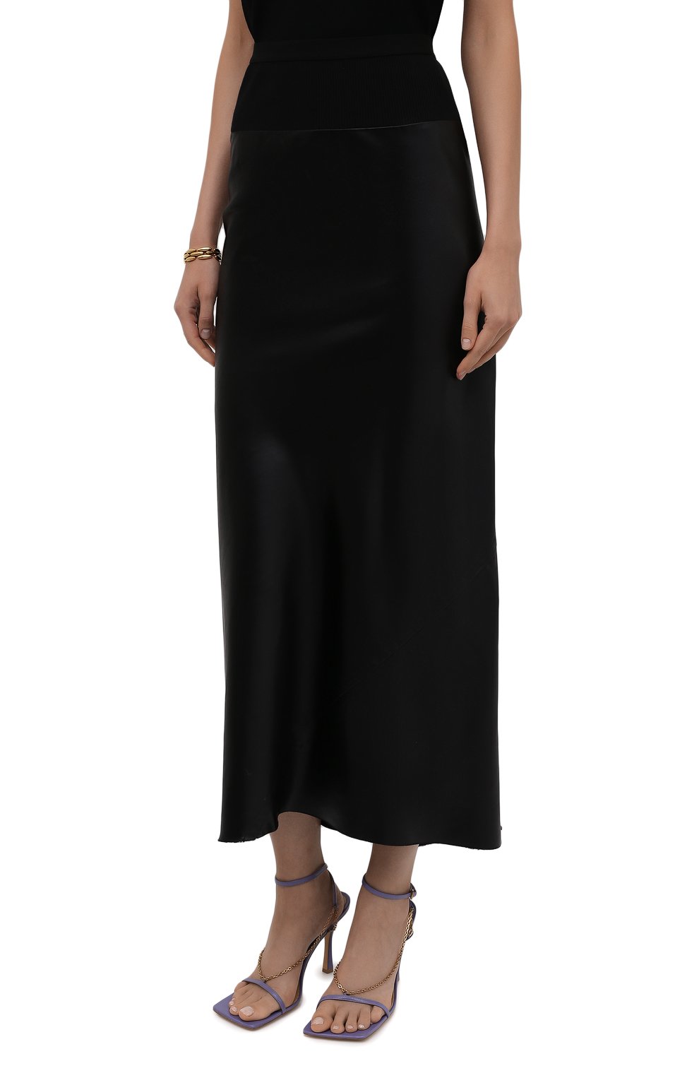 Юбка RICK OWENS черного цвета по цене 63800 руб., арт. RP02A7334/QLX, фото 3 Юбка RICK OWENS, арт. RP02A7334/QLX, фото 3