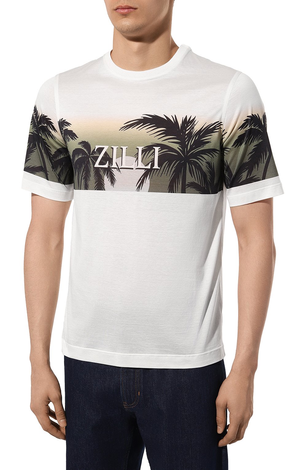 Хлопковая футболка ZILLI, арт. TSR02AM0110VZLF01, фото 3