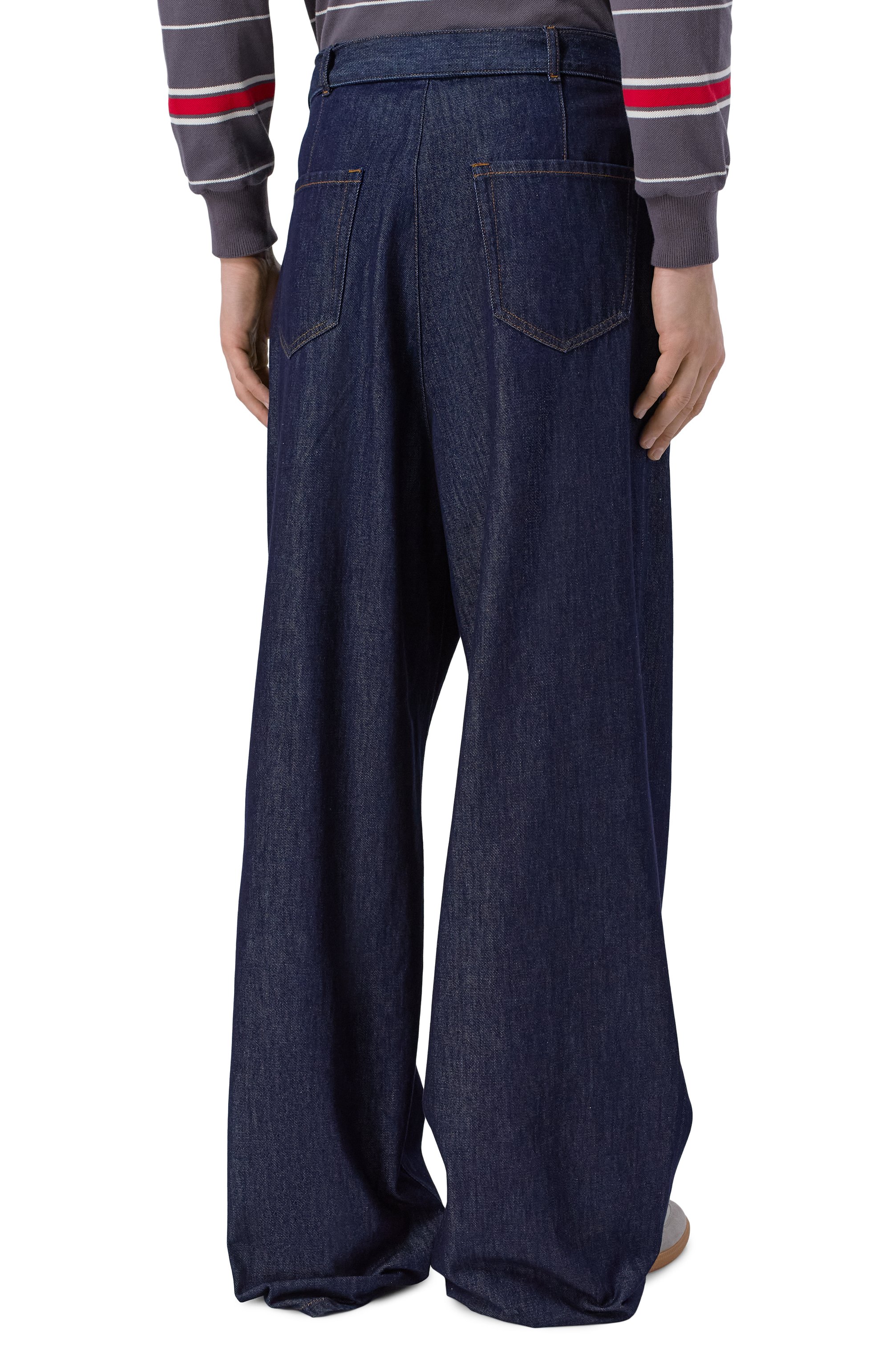 Джинсы DRIES VAN NOTEN темно-синего цвета по цене 72200 руб., арт. 020956/3385, фото 4 Джинсы DRIES VAN NOTEN, арт. 020956/3385, фото 4