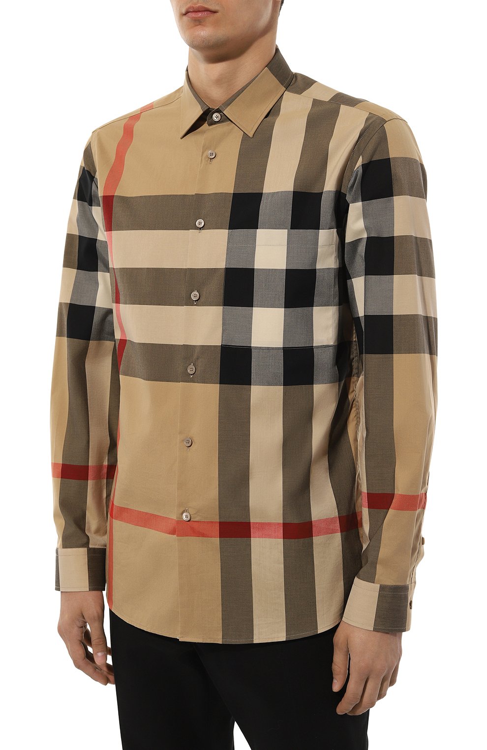 Хлопковая рубашка BURBERRY, арт. 8071445, фото 3