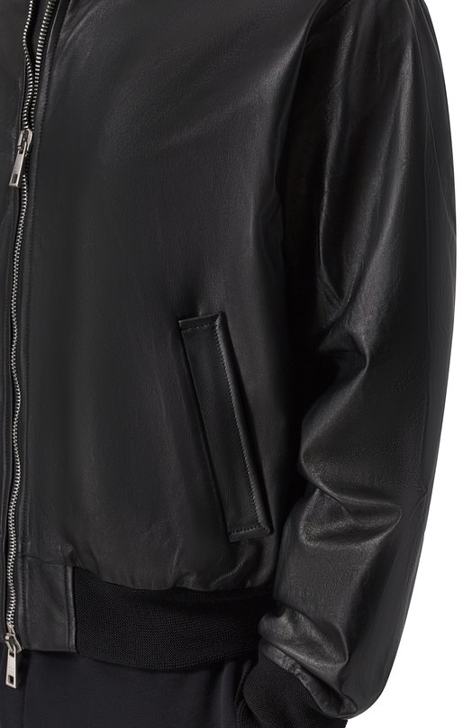 Кожаный бомбер Giorgio Brato GU26S26016NTTM Чёрный  GU26S26016NTTM Фото 5