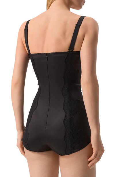 Боди из шелка и хлопка DOLCE & GABBANA черного цвета по цене 139500 руб., арт. 09A05T/0N013, фото 3 Боди из шелка и хлопка DOLCE & GABBANA, арт. 09A05T/0N013, фото 3