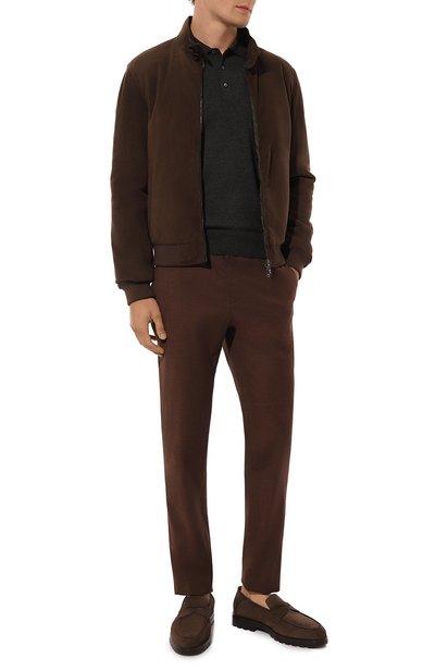 Замшевые пенни-лоферы detroit SANTONI, арт. MGDG18610DTRASEY, фото 2