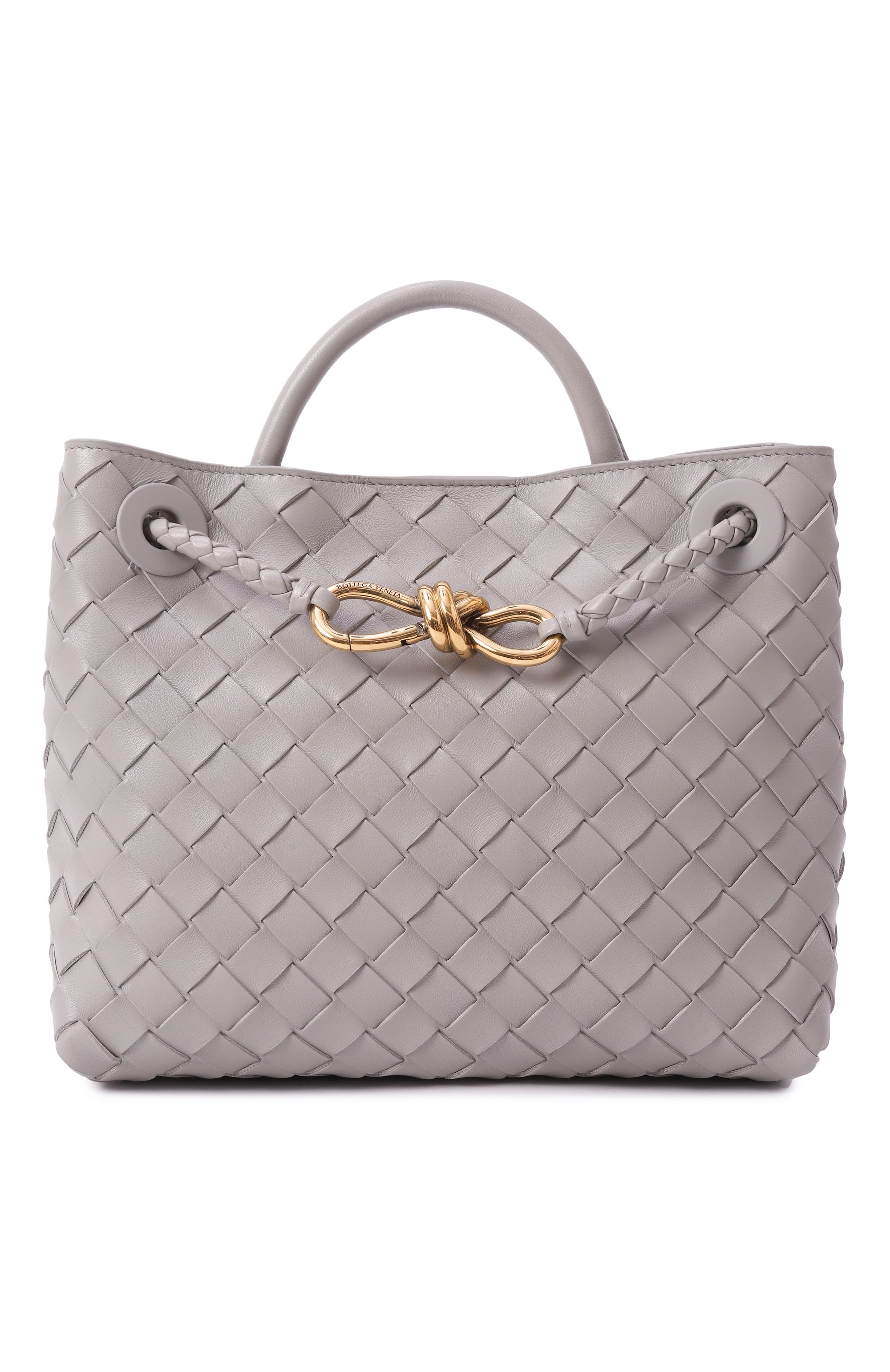 Сумка andiamo small BOTTEGA VENETA серого цвета по цене 512000 руб., арт. 766014 VCPP1, фото 1 Сумка andiamo small BOTTEGA VENETA, арт. 766014 VCPP1, фото 1