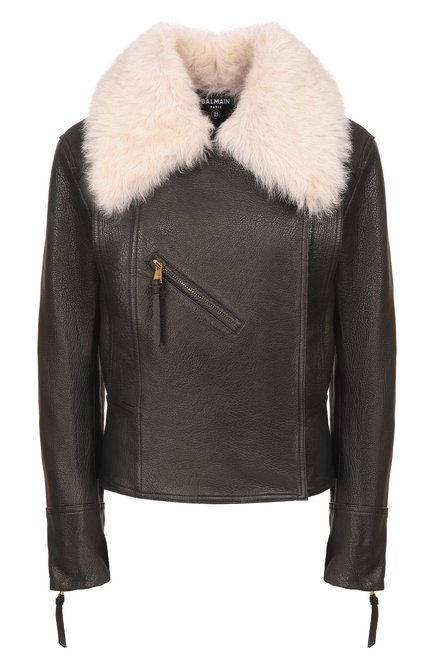 Женская кожаная куртка BALMAIN, арт. GF1TD215/LE31