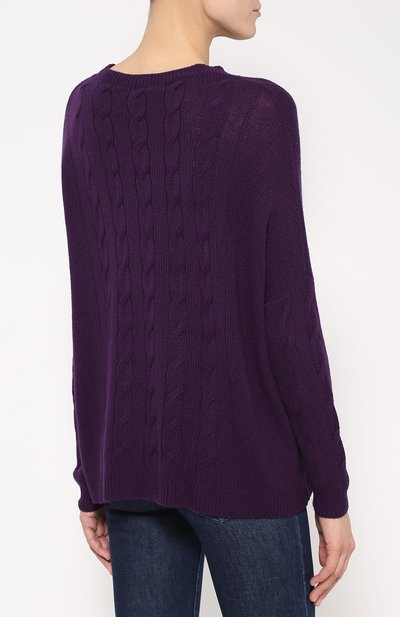 Кашемировый пуловер фактурной вязки с вырезом-лодочка RALPH LAUREN, арт. 919/IXQ21/FXQ21, фото 4