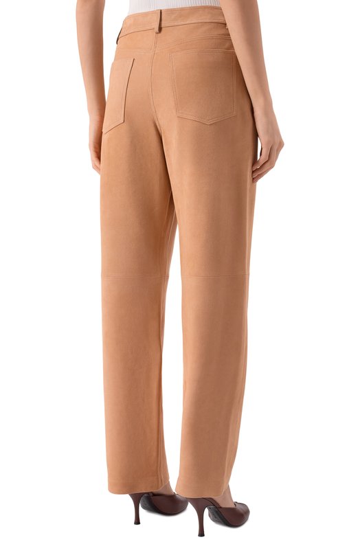 Замшевые брюки 12 STOREEZ 137321 Коричневый  137321 Фото 4