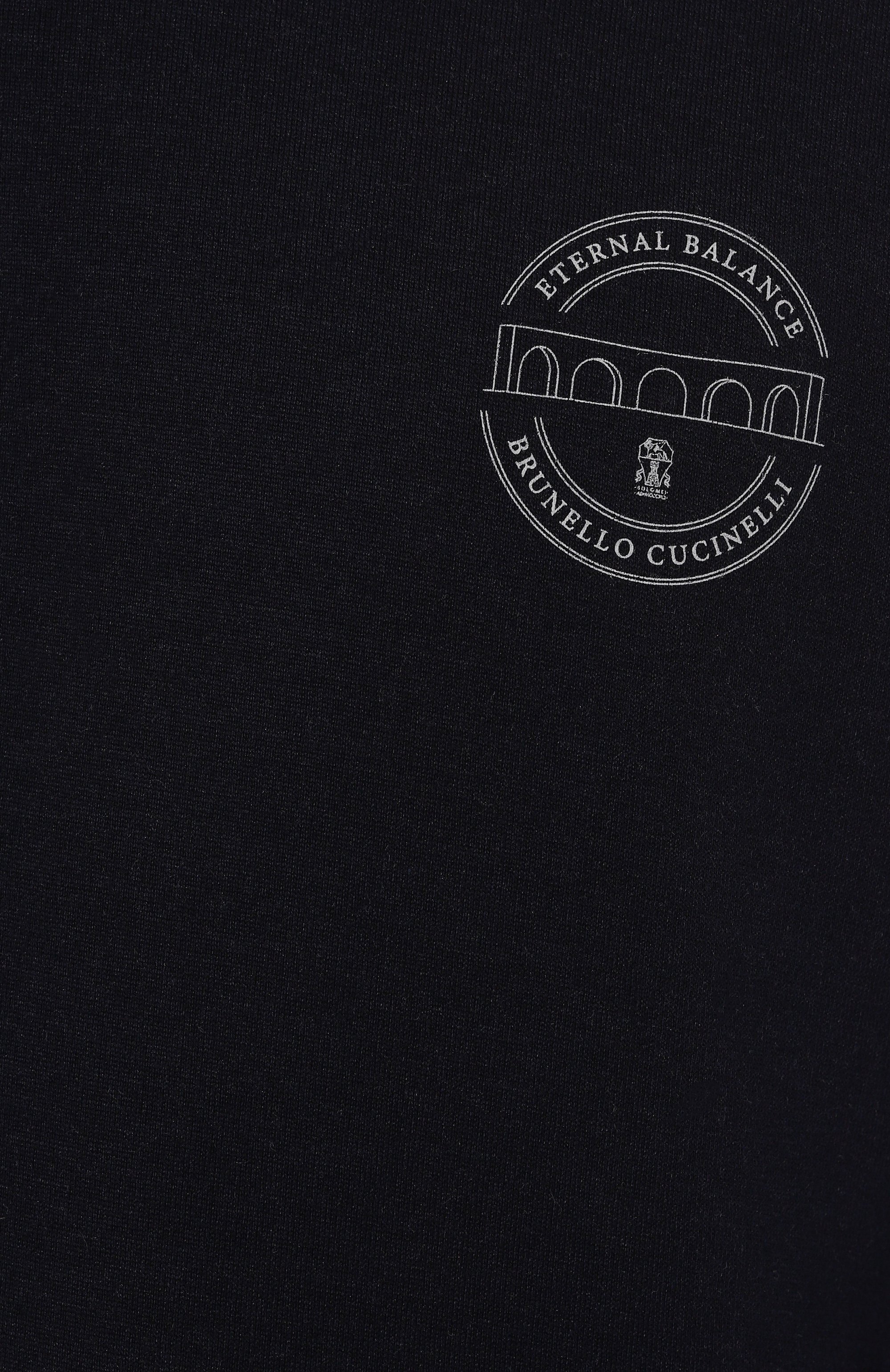 Толстовка из хлопка и кашемира BRUNELLO CUCINELLI темно-синего цвета по цене 99500 руб., арт. MM8319037G, фото 5 Толстовка из хлопка и кашемира BRUNELLO CUCINELLI, арт. MM8319037G, фото 5