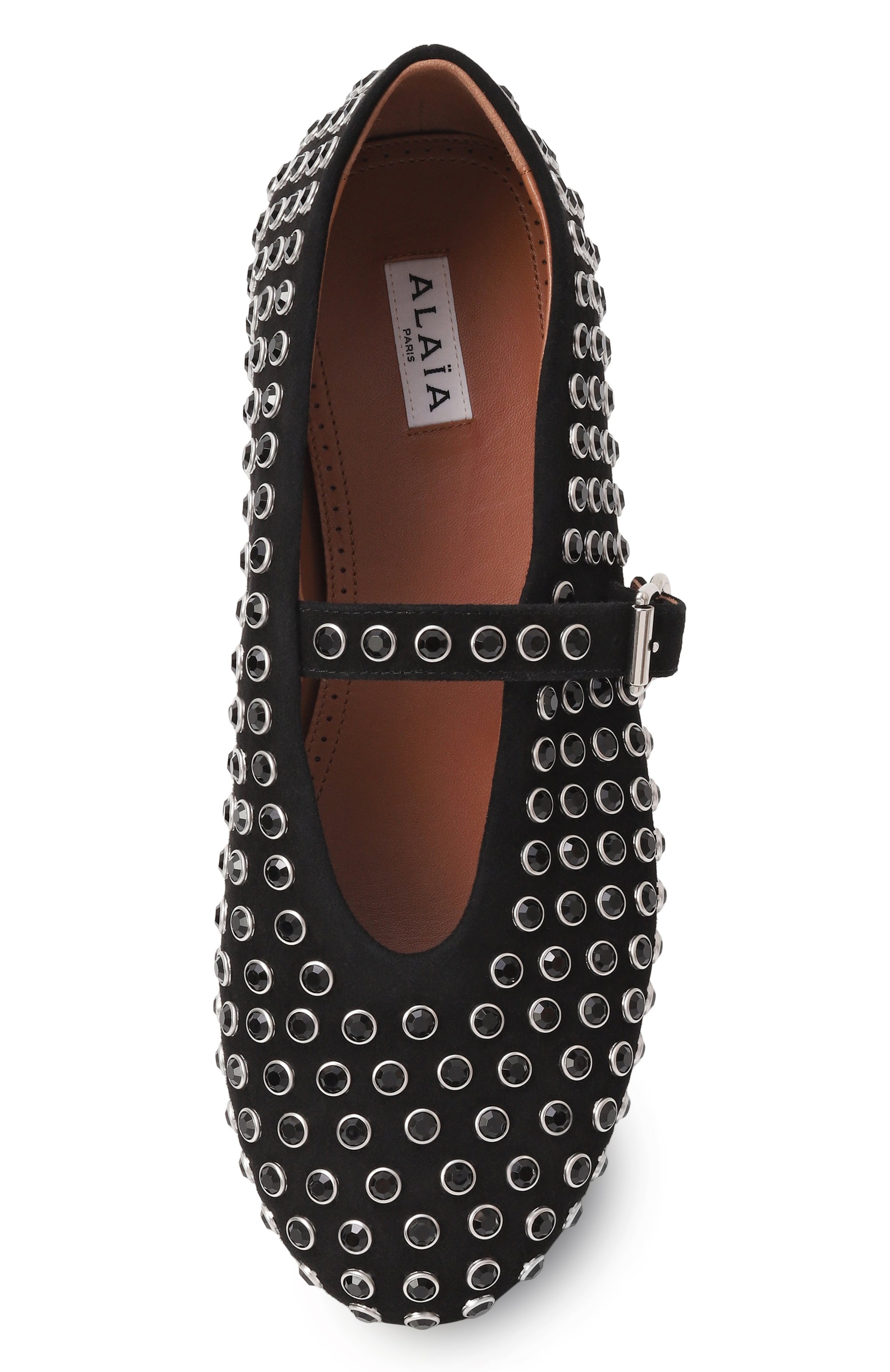 Замшевые балетки ALAIA, арт. AA3A029CK234, фото 6