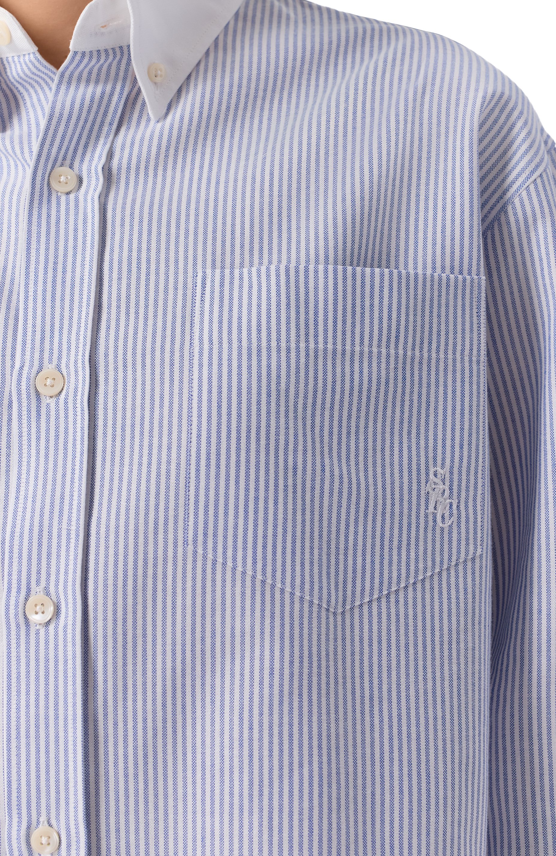 Хлопковая рубашка SPORTY AND RICH, арт. SI02762302ST09, фото 5