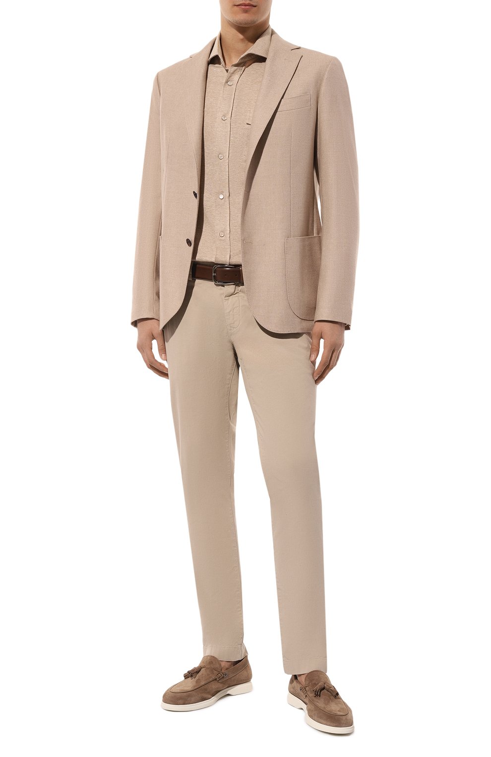 Рубашка изо льна и хлопка BRUNELLO CUCINELLI, арт. MW835B2289, фото 2