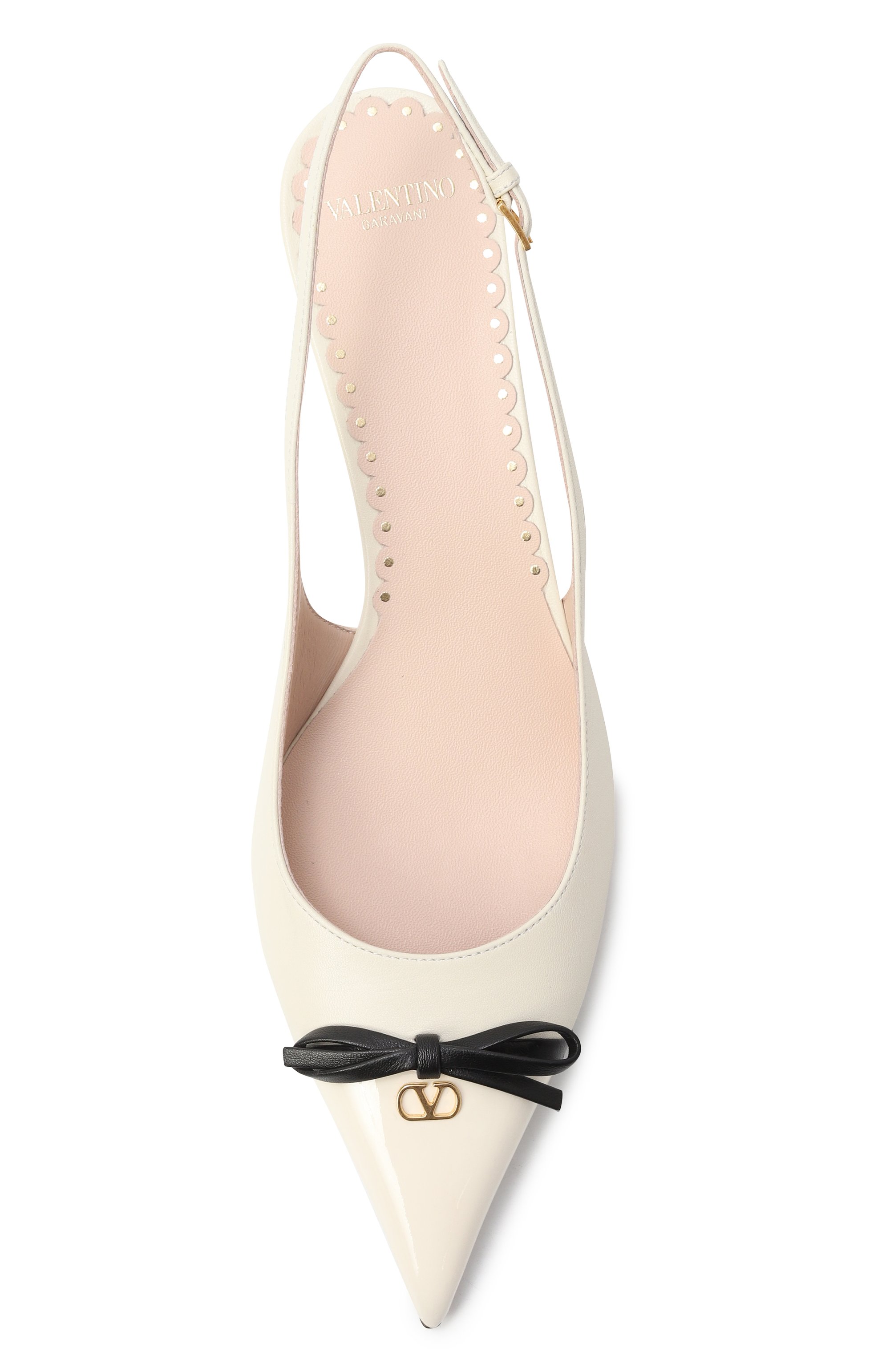 Кожаные туфли bepointy VALENTINO кремового цвета по цене 118000 руб., арт. 6W2S0LL3/DAL, фото 6 Кожаные туфли bepointy VALENTINO, арт. 6W2S0LL3/DAL, фото 6