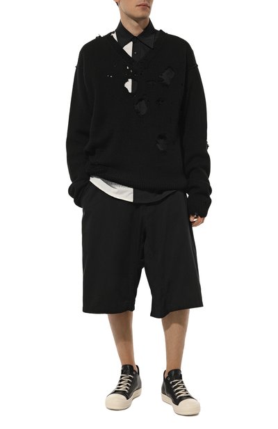 Хлопковые шорты BALENCIAGA черного цвета по цене 119000 руб., арт. 791058/TBP01, фото 2 Хлопковые шорты BALENCIAGA, арт. 791058/TBP01, фото 2