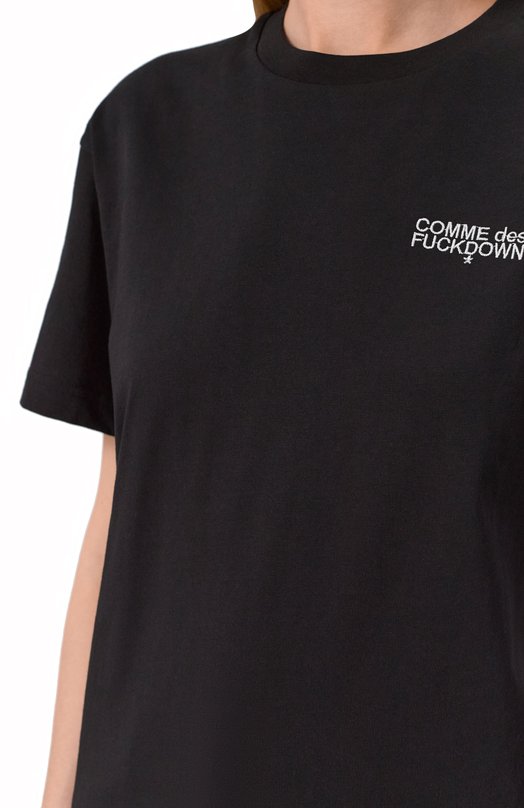 Хлопковая футболка Comme des Fuckdown CFABW01213 Чёрный  CFABW01213 Фото 5