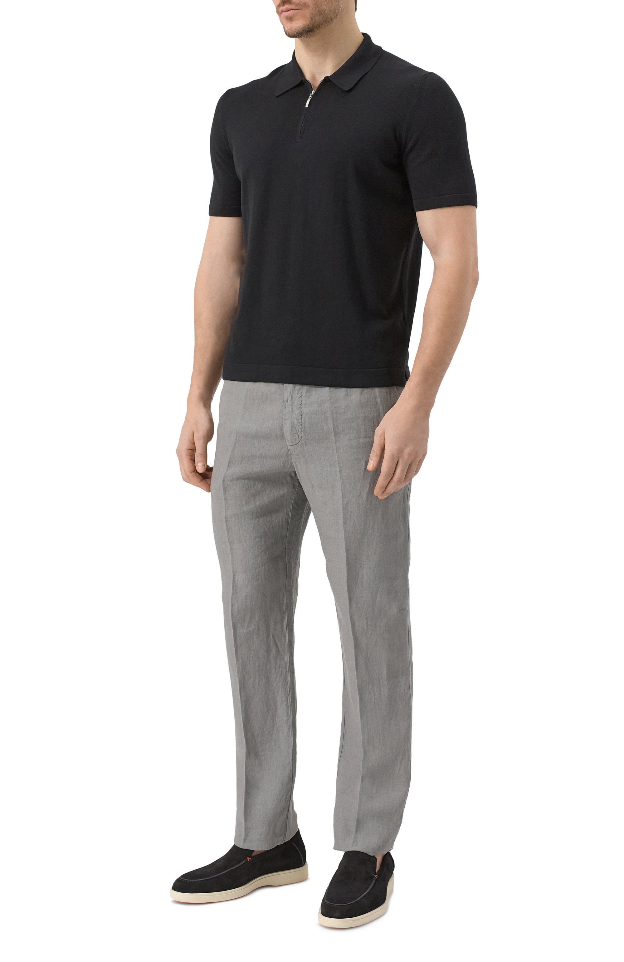 Замшевые лоферы detroit SANTONI, арт. MGDG17824TICBGEX, фото 2