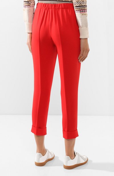 Брюки KENZO красного цвета по цене 29800 руб., арт. FA52PA1675AM, фото 4 Брюки KENZO, арт. FA52PA1675AM, фото 4