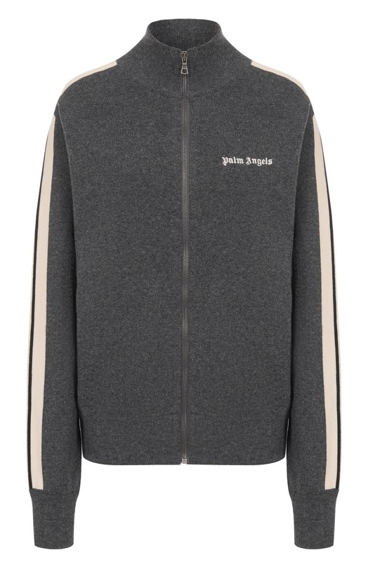 Толстовка из шерсти и вискозы Palm Angels PWHA062F25KNI001 Серый PWHA062F25KNI001