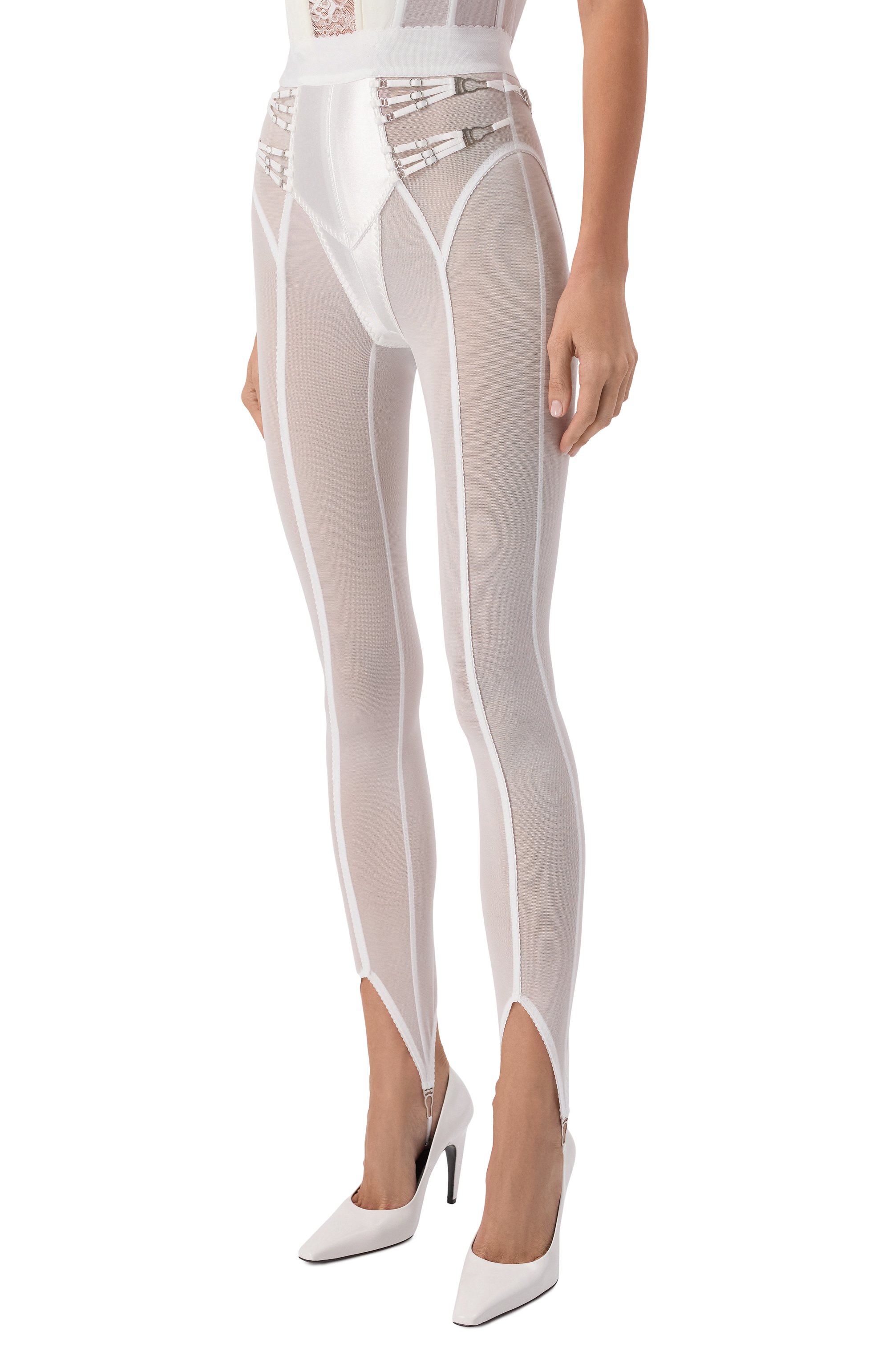 Легинсы DANIIL ANTSIFEROV белого цвета по цене 55000 руб., арт. DA_1450, фото 3 Легинсы DANIIL ANTSIFEROV, арт. DA_1450, фото 3