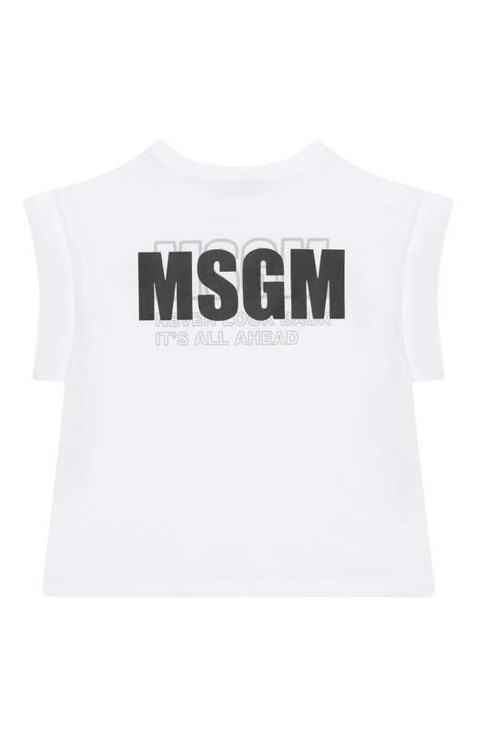 Хлопковая футболка MSGM kids 2
