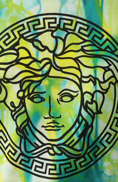 Хлопковая футболка VERSACE зеленого цвета по цене 47450 руб., арт. A86601/A234717, фото 5 Хлопковая футболка VERSACE, арт. A86601/A234717, фото 5