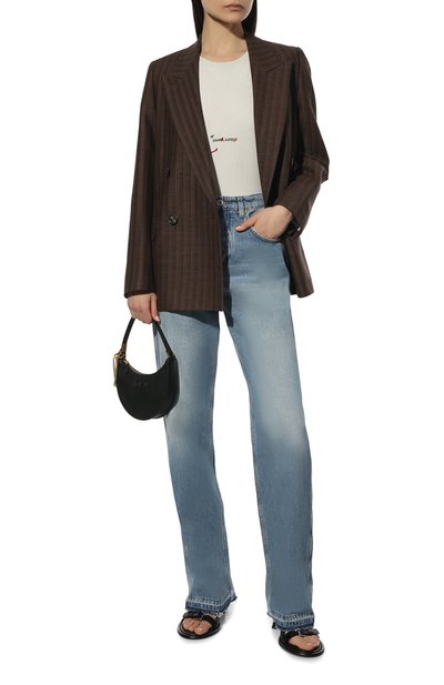 Хлопковая футболка SAINT LAURENT белого цвета по цене 38250 руб., арт. 686229/Y36QP, фото 2 Хлопковая футболка SAINT LAURENT, арт. 686229/Y36QP, фото 2