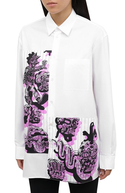 Хлопковая рубашка STELLA MCCARTNEY белого цвета по цене 64800 руб., арт. 601943/SPN09, фото 3 Хлопковая рубашка STELLA MCCARTNEY, арт. 601943/SPN09, фото 3