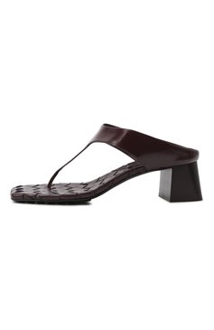 Женские кожаные мюли marella BOTTEGA VENETA бордового цвета, арт. 807023/V3H90 | Фото 4 (Материал внешний: Натуральная кожа; Материал внутренний: Натуральная кожа; Каблук высота: Низкий; Подошва: Плоская; Каблук тип: Устойчивый)