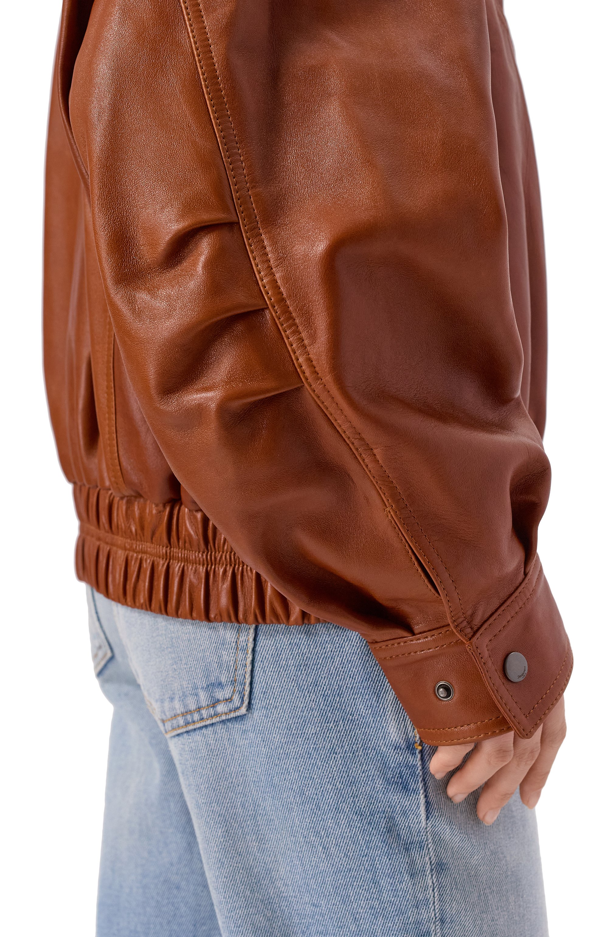 Кожаный бомбер SAINT LAURENT, арт. 824387/YC2TE, фото 5