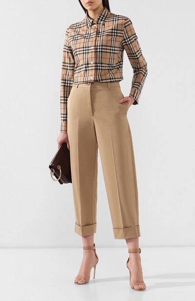 Хлопковые брюки BURBERRY бежевого цвета по цене 81750 руб., арт. 8010263, фото 2 Хлопковые брюки BURBERRY, арт. 8010263, фото 2