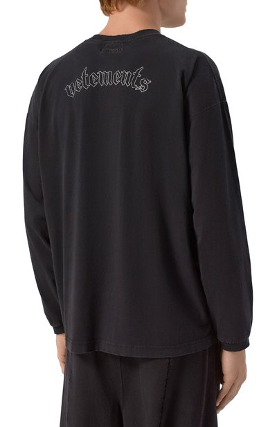 Хлопковый лонгслив vetements x motörhead VETEMENTS черного цвета по цене 109500 руб., арт. MH27LS238B, фото 4 Хлопковый лонгслив vetements x motörhead VETEMENTS, арт. MH27LS238B, фото 4
