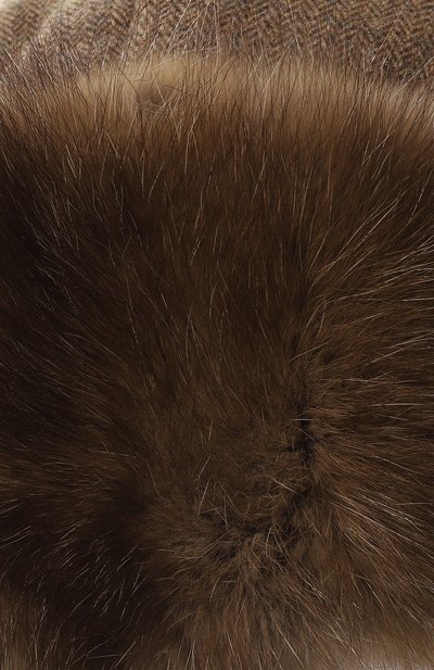 Кашемировая шапка-ушанка с мехом соболя FURLAND, арт. 0201414210037100029, фото 3