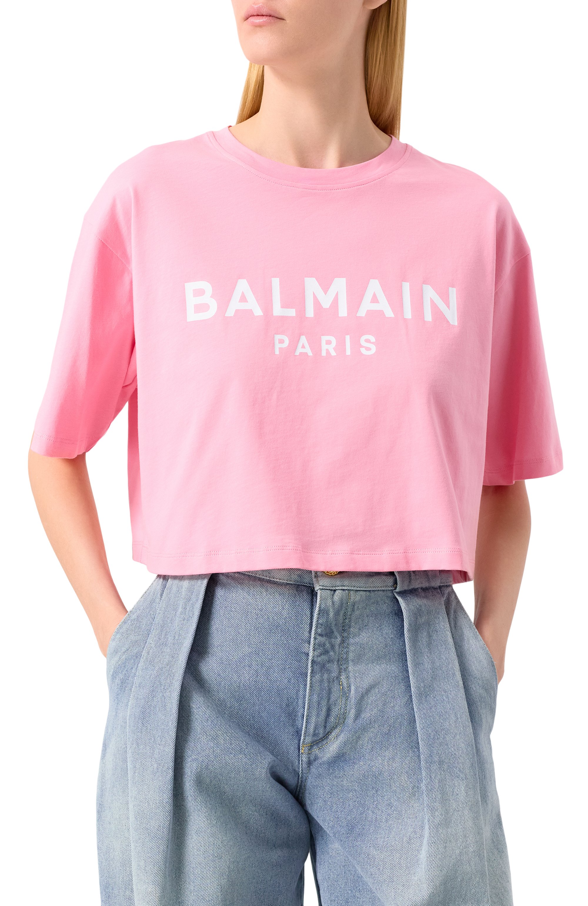 Хлопковая футболка BALMAIN, арт. BF1EE020/BB02, фото 3