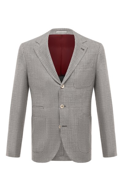 Мужской пиджак из шерсти и шелка BRUNELLO CUCINELLI, арт. MY4317BND