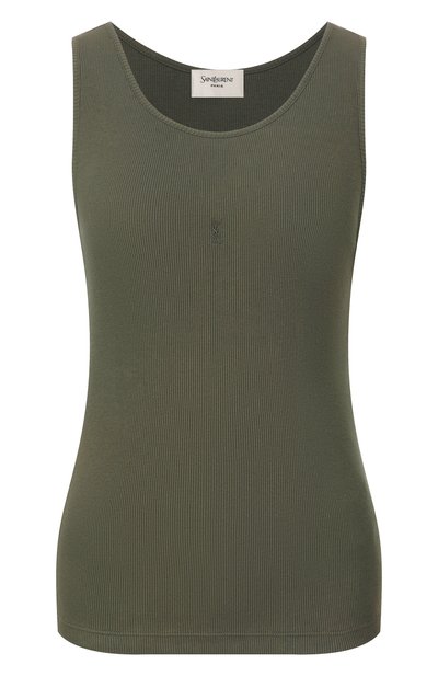 Женский хлопковая майка SAINT LAURENT, арт. 842992/Y37EC