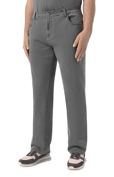 Джинсы STEFANO RICCI серого цвета по цене 158500 руб., арт. MFT61B3160/TR101K_001, фото 3 Джинсы STEFANO RICCI, арт. MFT61B3160/TR101K_001, фото 3