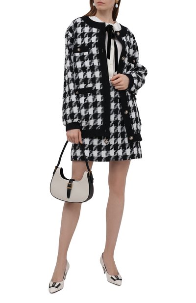 Кардиган из шерсти и вискозы BOTROIS черно-белого цвета по цене 28900 руб., арт. SKU00001381, фото 2 Кардиган из шерсти и вискозы BOTROIS, арт. SKU00001381, фото 2