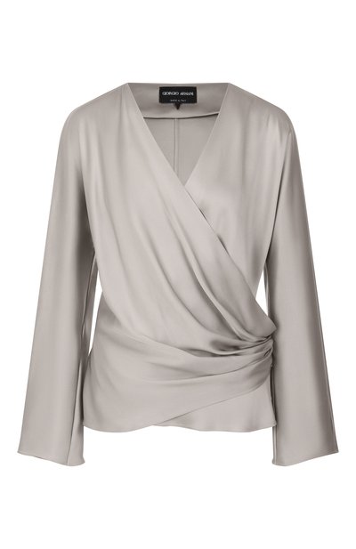 Женская атласная блузка GIORGIO ARMANI, арт. GW000843/TE10101