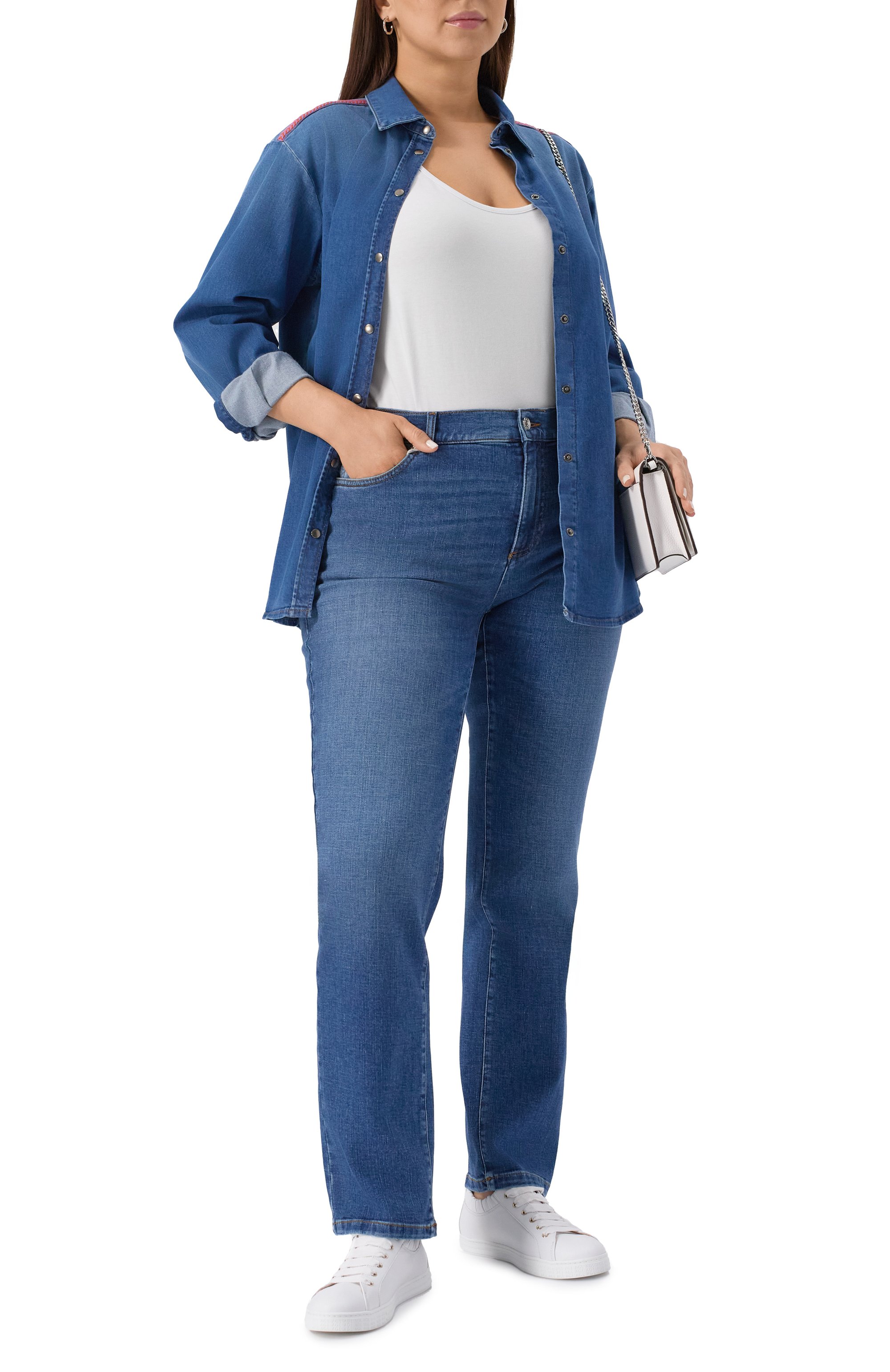 Хлопковый топ PERSONA BY MARINA RINALDI, арт. CARB0NE, фото 2