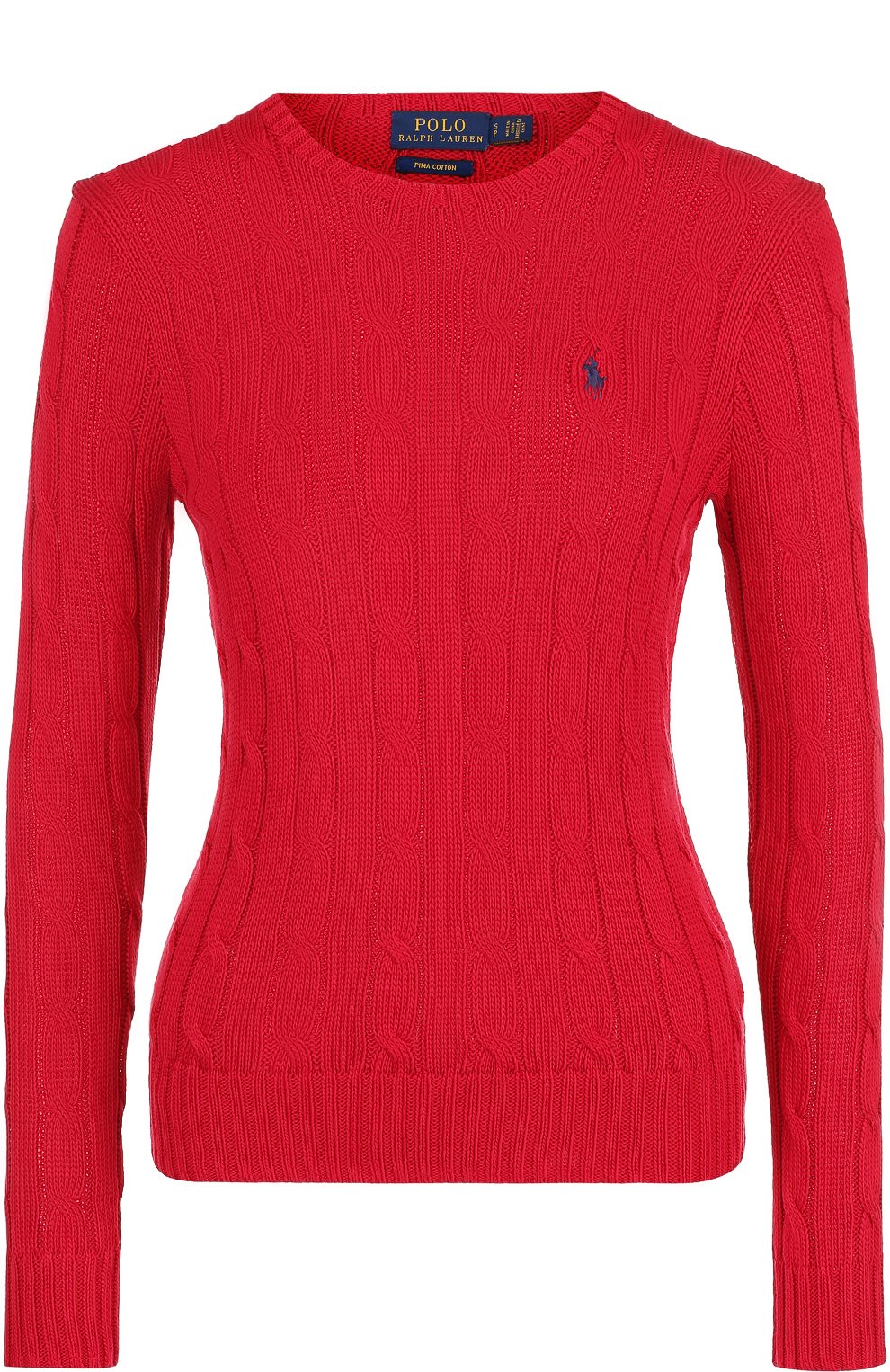 Хлопковый пуловер POLO RALPH LAUREN красного цвета по цене 19650 руб., арт. 211580009, фото 1 Хлопковый пуловер POLO RALPH LAUREN, арт. 211580009, фото 1
