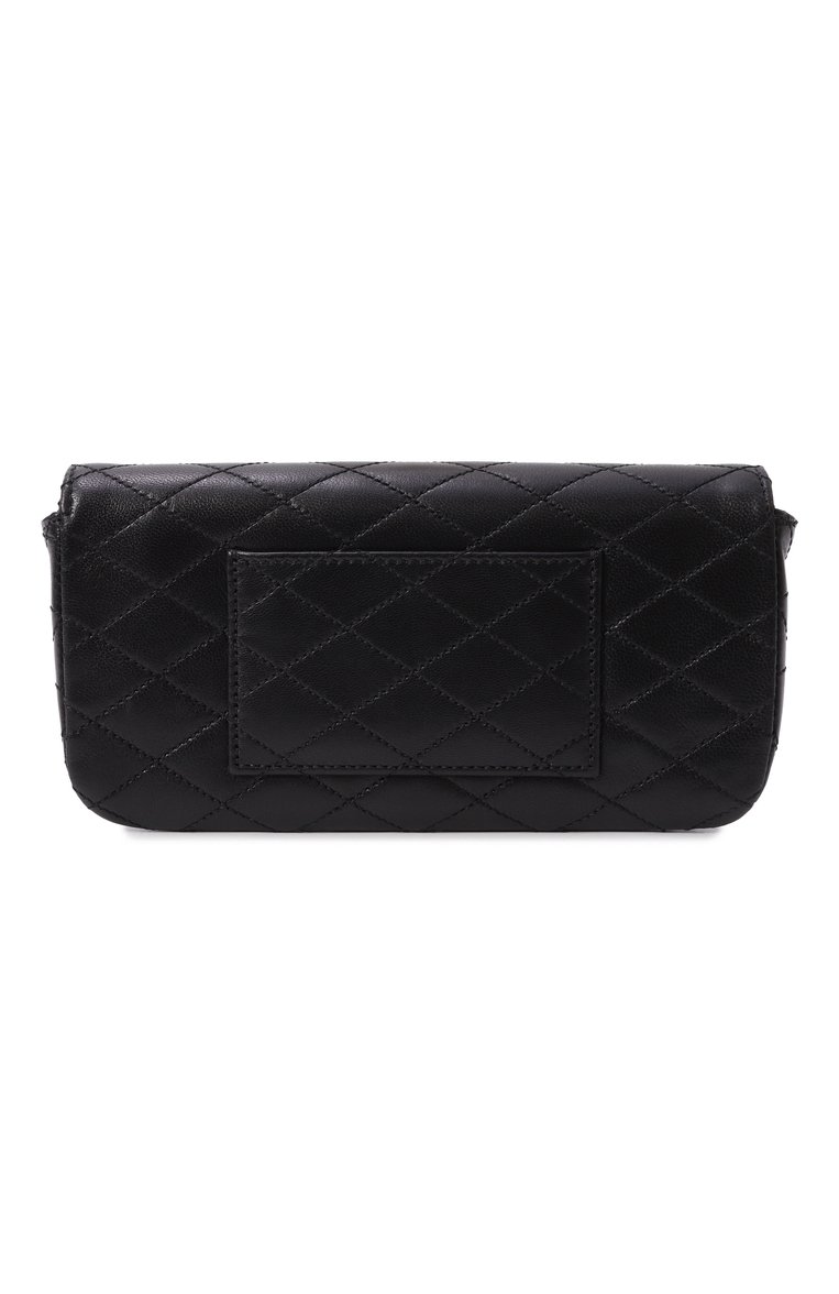 Женская сумка gaby SAINT LAURENT черного цвета, арт. 754051/1EL07 | Фото 6 (Драгоценные камни: Проставлено; Ремень/цепочка: На ремешке; Материал сплава: Проставлено; Материал: Натуральная кож�а; Размер: mini)