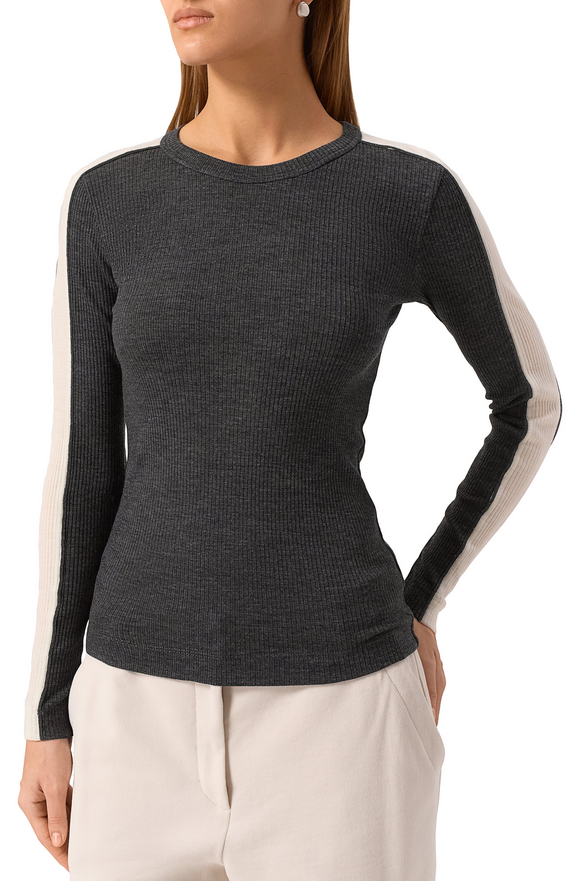 Шерстяной пуловер BRUNELLO CUCINELLI, арт. MD998VB500, фото 3