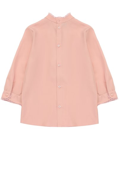 Блуза прямого кроя с воротником стойкой и оборками GUCCI, арт. 448679/ZB333, фото 2