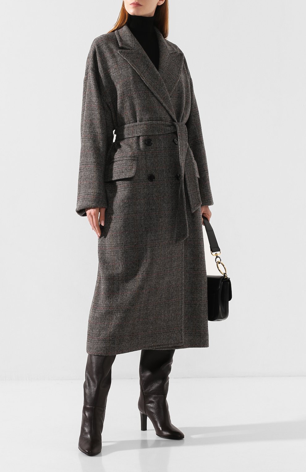 Шерстяное пальто DRIES VAN NOTEN серого цвета по цене 119500 руб., арт. 192-10254-8188, фото 2 Шерстяное пальто DRIES VAN NOTEN, арт. 192-10254-8188, фото 2