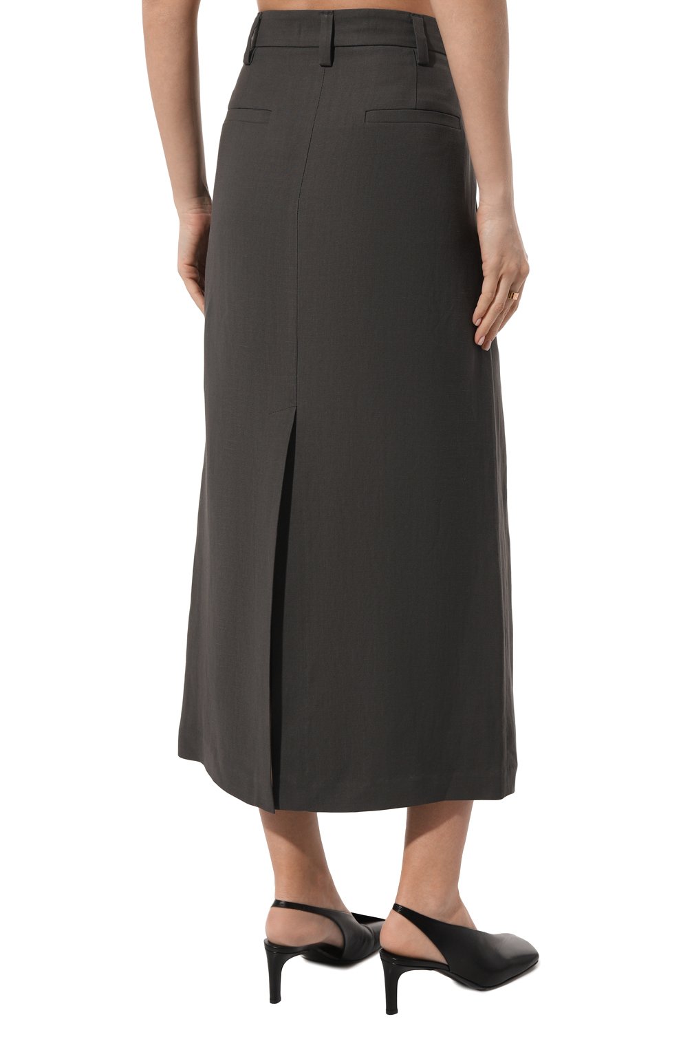 Юбка из вискозы и льна BRUNELLO CUCINELLI, арт. MH126B1337, фото 4