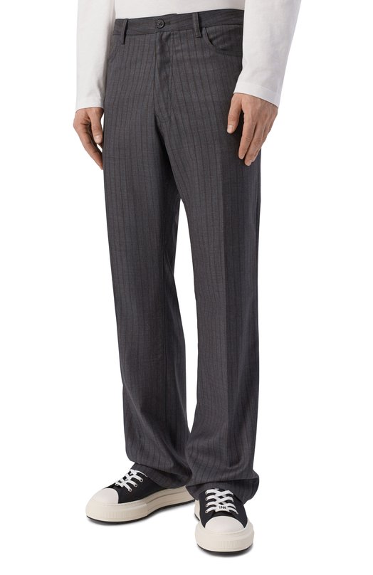 Шерстяные брюки Balenciaga 850705/TPT05 Серый  850705/TPT05 Фото 3