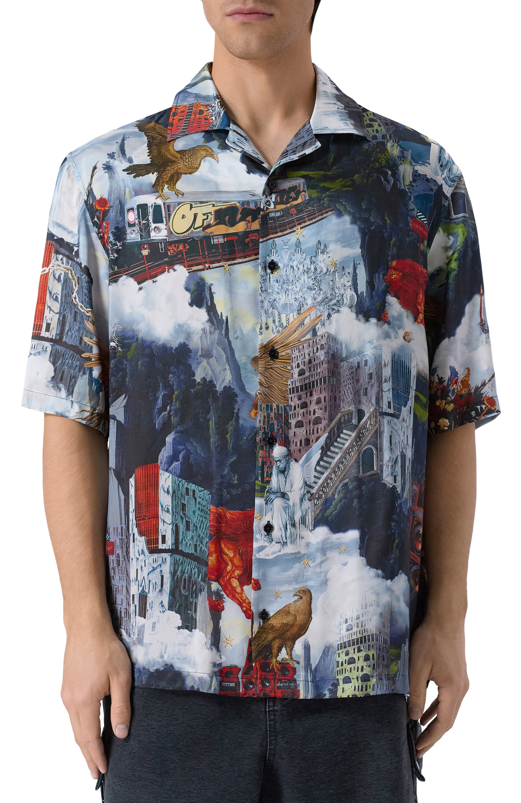 Рубашка из вискозы OFF-WHITE, арт. 0MGG01FF25FAB006, фото 3