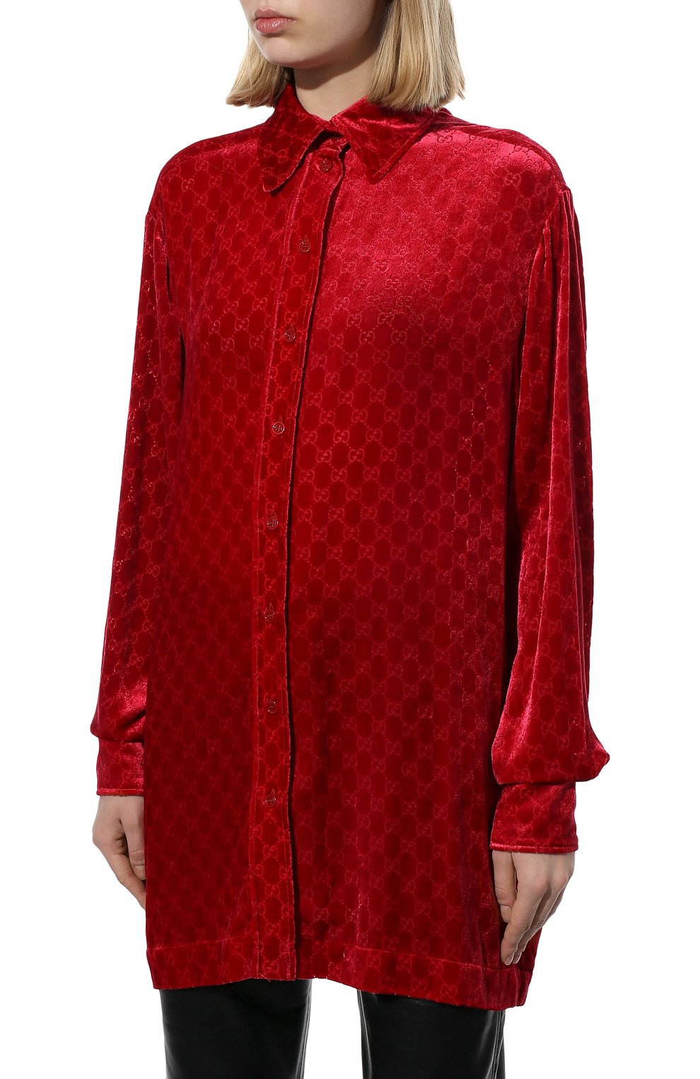 Бархатная рубашка GUCCI, арт. 664669/ZAHGE, фото 3