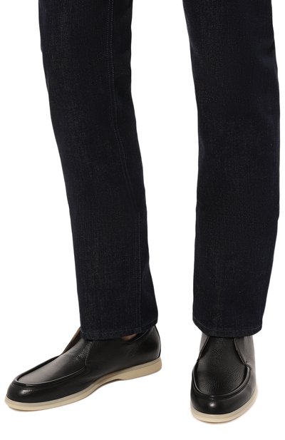 Кожаные лоферы W.GIBBS черного цвета по цене 49600 руб., арт. 1078010/CERV0, фото 3 Кожаные лоферы W.GIBBS, арт. 1078010/CERV0, фото 3